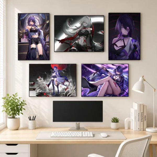 Poster A3 Acheron Game Honkai Star Rail Bền Đẹp Có Cán Màng Bóng Bề Mặt