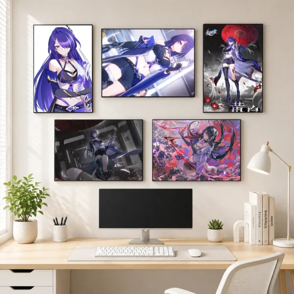 Poster A3 Acheron Game Honkai Star Rail Bền Đẹp Có Cán Màng Bóng Bề Mặt