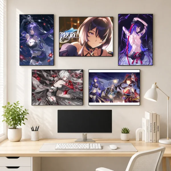 Poster A3 Acheron Game Honkai Star Rail Bền Đẹp Có Cán Màng Bóng Bề Mặt