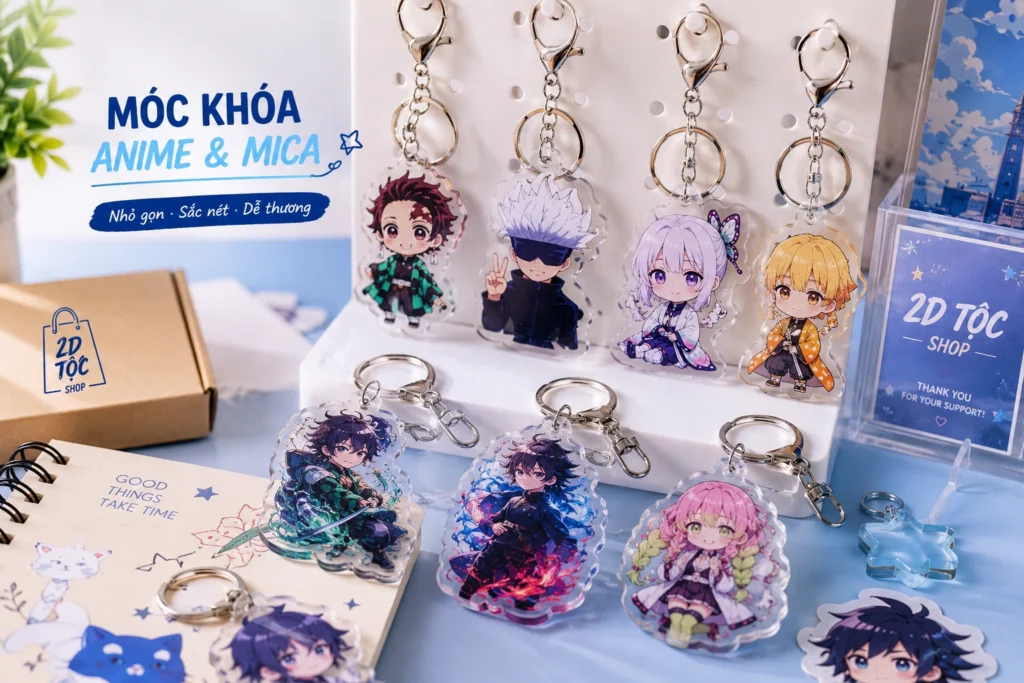Móc khóa anime & mica — 2D Tộc Shop