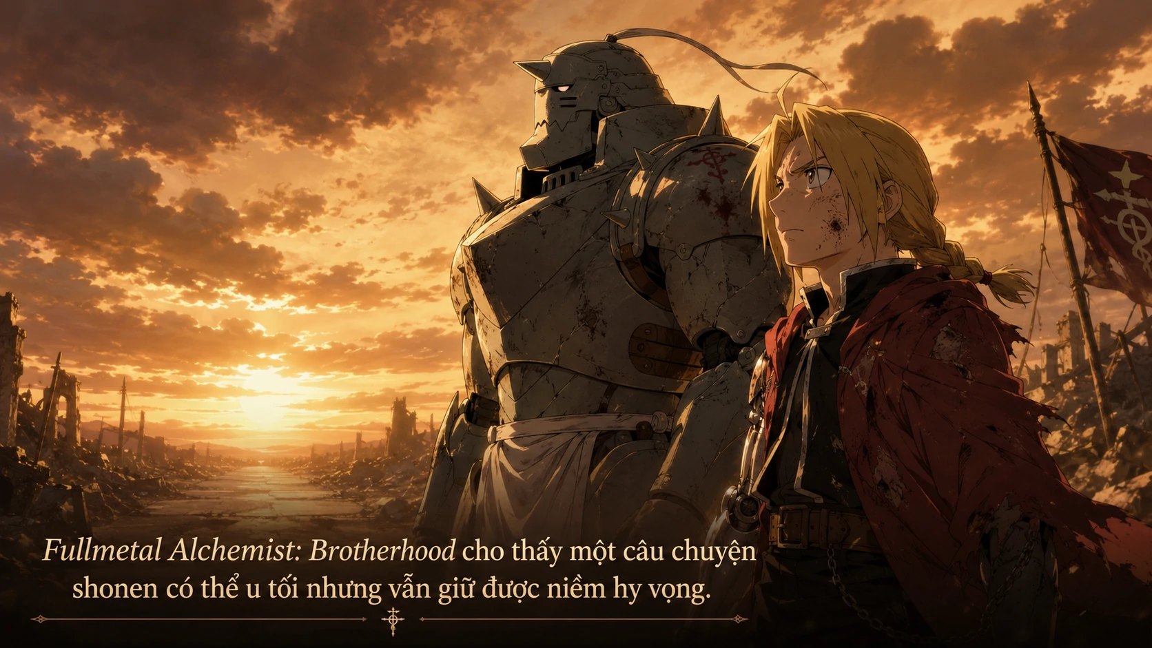 Fullmetal Alchemist Brotherhood cân bằng bóng tối và hy vọng trong shonen