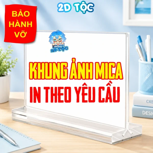 Khung ảnh Mica trong suốt Kệ Menu Mica Kích thước A4,A5 In hình theo yêu cầu - 2D Tộc Shop