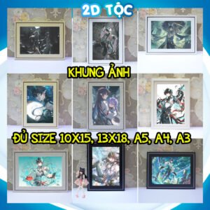 Khung Ảnh Treo Tường, Để Bàn 10x15, 13x18, A5, A4, A3 Mặt Mica Dan Heng Game Honkai: Star Rail - kèm chân đế/Đinh 3 chân