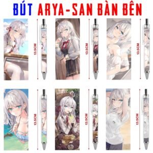 Bút In hình Anime Manga Light Novel Arya bàn bên thi thoảng lại thả thính tôi bằng tiếng Nga - Hình in sắc nét