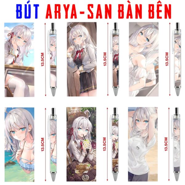Bút In hình Anime Manga Light Novel Arya bàn bên thi thoảng lại thả thính tôi bằng tiếng Nga - Hình in sắc nét