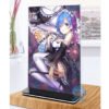 Khung ảnh Mica trong suốt Kích thước A4,A5 In hình Rem (1) Anime Manga Light Novel Re:Zero đế lùa màu đen