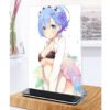 Khung ảnh Mica trong suốt Kích thước A4,A5 In hình Rem (1) Anime Manga Light Novel Re:Zero đế lùa màu đen