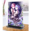 Khung ảnh Mica trong suốt Kích thước A4,A5 In hình Rem (1) Anime Manga Light Novel Re:Zero đế lùa màu đen