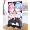 Khung ảnh Mica trong suốt Kích thước A4,A5 In hình Rem (1) Anime Manga Light Novel Re:Zero đế lùa màu đen