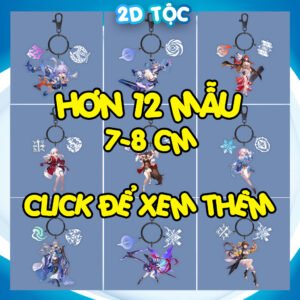 Móc Khóa Mica Trong Suốt Ép 2 Lớp cao cấp (Siêu To) Chùm 3 miếng Game Honkai: Star Rail – Phụ Kiện Anime By 2D Tộc Shop