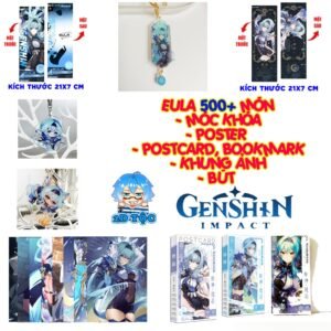 Tổng hợp Poster Postcard Móc khóa Standee Khung ảnh Bút Eula Game Genshin Impact - 2D Tộc Shop