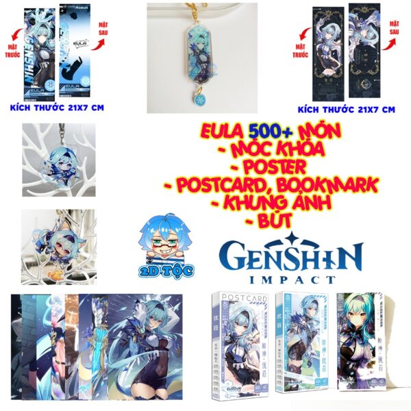 shopee-15099853168-1 Tổng hợp Poster Postcard Móc khóa Standee Khung ảnh Bút Eula Game Genshin Impact - 2D Tộc Shop