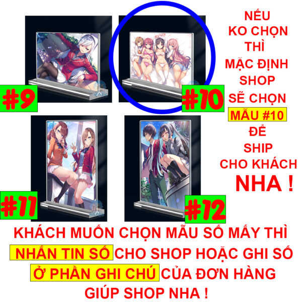 Khung ảnh Mica A4,A5 In hình Anime Manga Light Novel Chào mừng đến lớp học đề cao thực lực (1) đế lùa dày trong suốt