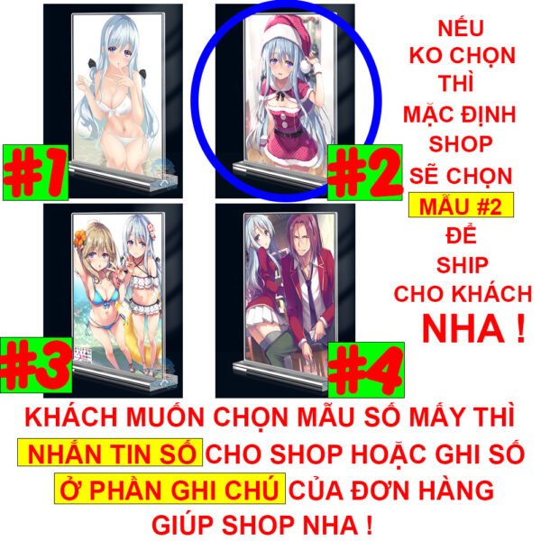 Khung ảnh Mica A4,A5 In hình Anime Manga Light Novel Chào mừng đến lớp học đề cao thực lực (1) đế lùa dày trong suốt
