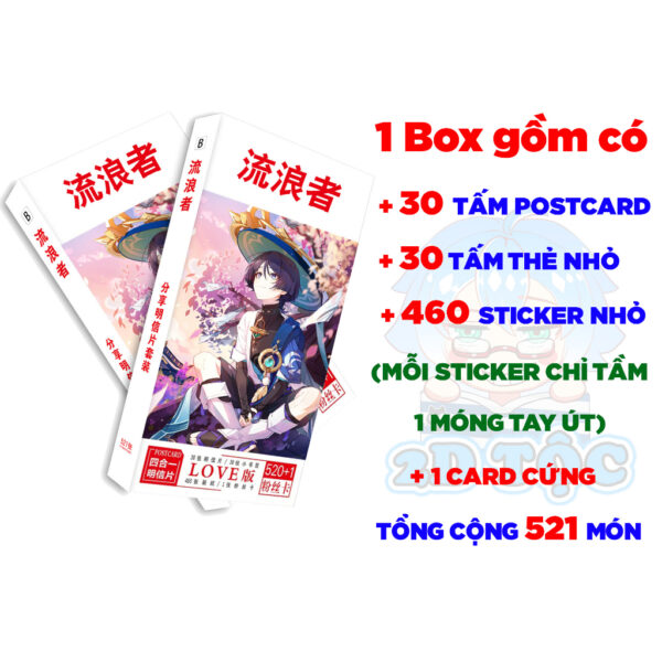 Hộp ảnh 340-1660 cái Postcard LOMO Sticker Scaramouche Game Genshin Impact - Hộp ảnh LOMO 2D Tộc Shop
