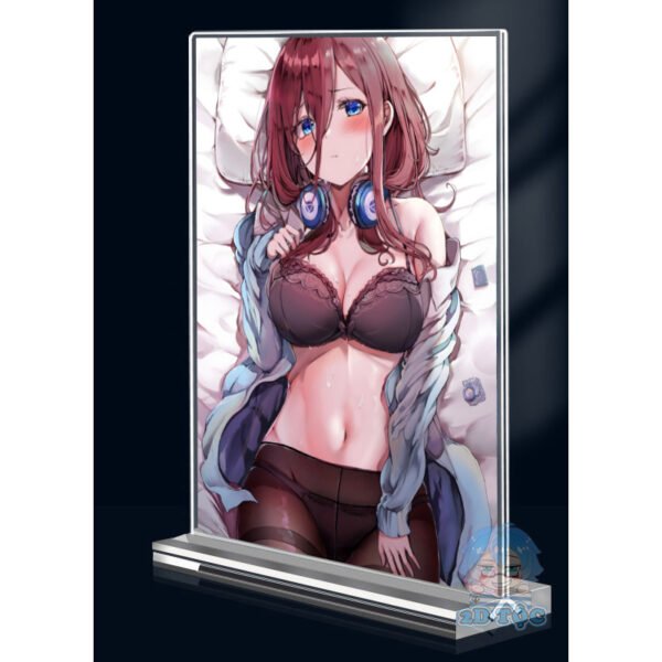 Khung ảnh Mica trong suốt Kích thước A4,A5 In hình Nakano Miku (1) Anime Manga Nhà Có 5 Nàng Dâu đế lùa dày trong suốt