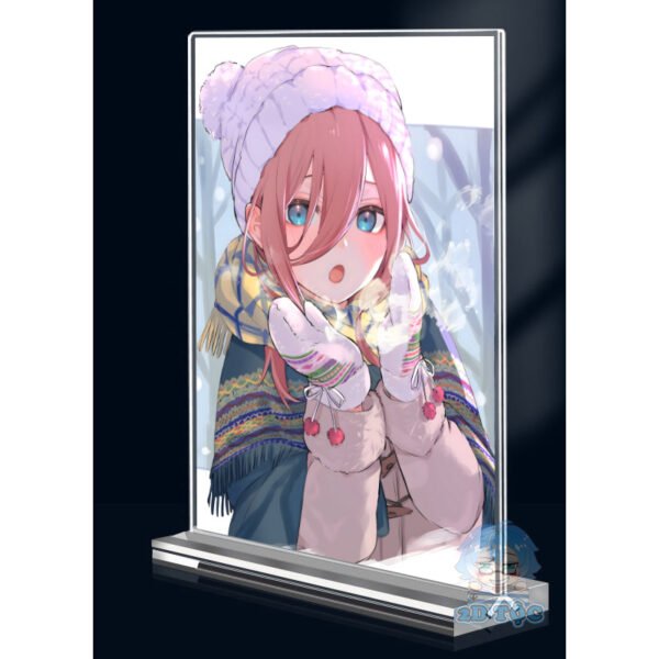 Khung ảnh Mica trong suốt Kích thước A4,A5 In hình Nakano Miku (1) Anime Manga Nhà Có 5 Nàng Dâu đế lùa dày trong suốt