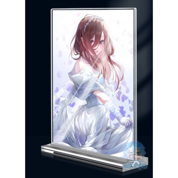 Khung ảnh Mica trong suốt Kích thước A4,A5 In hình Nakano Miku (1) Anime Manga Nhà Có 5 Nàng Dâu đế lùa dày trong suốt