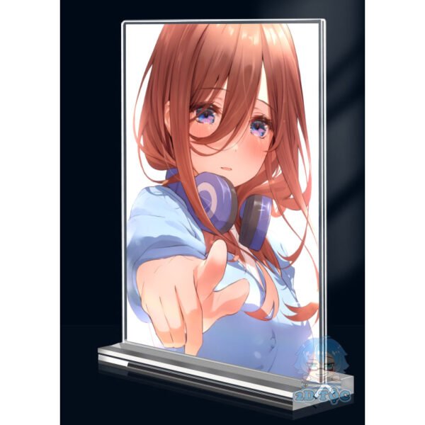Khung ảnh Mica trong suốt Kích thước A4,A5 In hình Nakano Miku (1) Anime Manga Nhà Có 5 Nàng Dâu đế lùa dày trong suốt