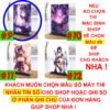 Khung ảnh Mica trong suốt Kích thước A4,A5 In hình Raiden Shogun Game Genshin Impact (1) đế lùa màu đen