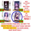 Khung ảnh Mica trong suốt Kích thước A4,A5 In hình Raiden Shogun Game Genshin Impact (1) đế lùa màu đen