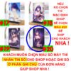 Khung ảnh Mica trong suốt Kích thước A4,A5 In hình Raiden Shogun Game Genshin Impact (1) đế lùa màu đen