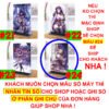 Khung ảnh Mica trong suốt Kích thước A4,A5 In hình Raiden Shogun Game Genshin Impact (1) đế lùa màu đen