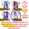 Khung ảnh Mica trong suốt Kích thước A4,A5 In hình Raiden Shogun Game Genshin Impact (1) đế lùa màu đen