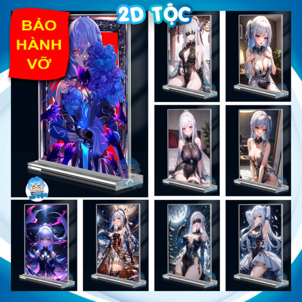 Khung ảnh Mica trong suốt Kích thước A4,A5 In hình Anime Manga Jingliu Game Honkai: Star Rail đế lùa dày trong suốt