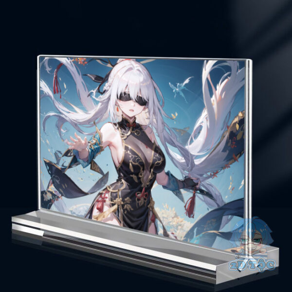Khung ảnh Mica trong suốt Kích thước A4,A5 In hình Anime Manga Jingliu Game Honkai: Star Rail đế lùa dày trong suốt