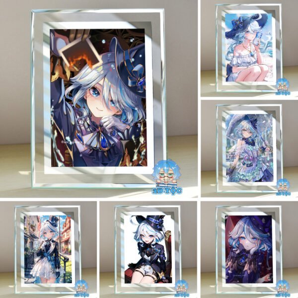 Khung kính Focalors (Furina) Game Genshin Impact- để bàn by 2D Tộc Shop