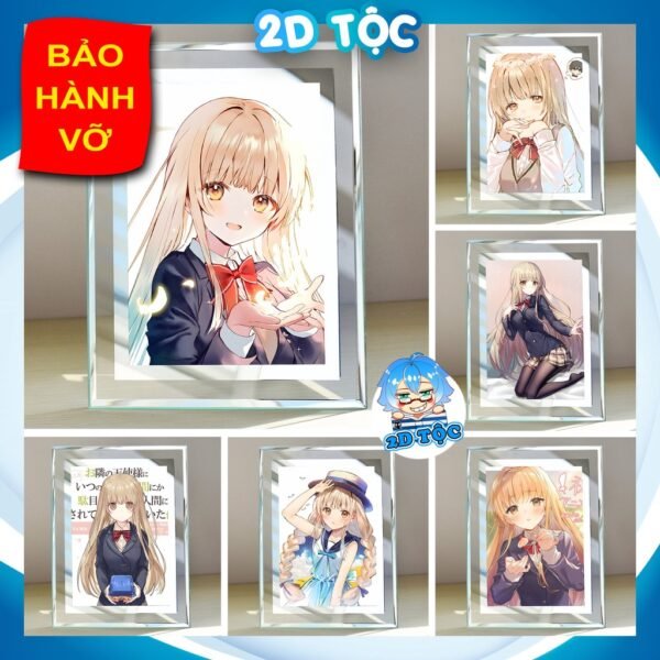 shopee-17081139332-1 Khung Ảnh Kính Thiên sứ nhà bên (3) để bàn by 2D Tộc Shop - Otonari no Tenshi-sama ni Itsu no Aida ni ka Dame Ningen ni