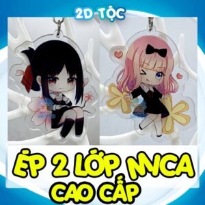 Móc Khóa Mica Trong Suốt Ép 2 Lớp Mica cao cấp Anime Manga Kaguya-Sama: Cuộc Chiến Tỏ Tình Kaguya-sama: Love Is War