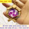 [Có dạ quang] Móc khóa Nguyên tố Vision game Genshin Impact: Inazuma, Liyue, Mondstadt, Sumeru, Yae Miko bằng kim loại