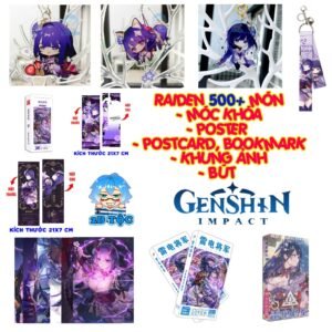 Tổng hợp Poster Postcard Móc khóa Standee Khung ảnh Bút Raiden Shogun - Yae Miko Game Genshin Impact - 2D Tộc Shop