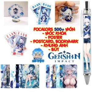 Tổng hợp Poster Postcard Móc khóa Standee Khung ảnh Bút Focalors (Furina) Game Genshin Impact - 2D Tộc Shop