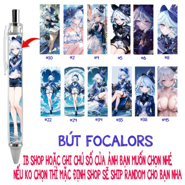 Tổng hợp Poster Postcard Móc khóa Standee Khung ảnh Bút Focalors (Furina) Game Genshin Impact - 2D Tộc Shop
