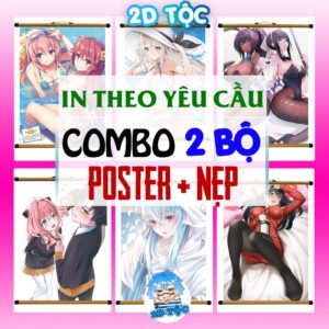 Combo 2 Bộ Tranh Poster cao cấp In Theo Yêu Cầu Kèm Nẹp Treo Tường - 2D Tộc Shop