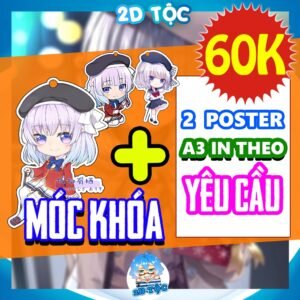 [SIÊU COMBO POSTER + MÓC KHÓA] Set 2 poster A3 chất lượng cao in theo yêu cầu - kèm móc khóa Sakayanagi Arisu cực xịn