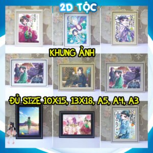 Khung Ảnh Treo Tường, Để Bàn 10x15, 13x18, A5, A4, A3 Mặt Mica Anime Manga Light Novel Dược sư Tự Sự - kèm chân