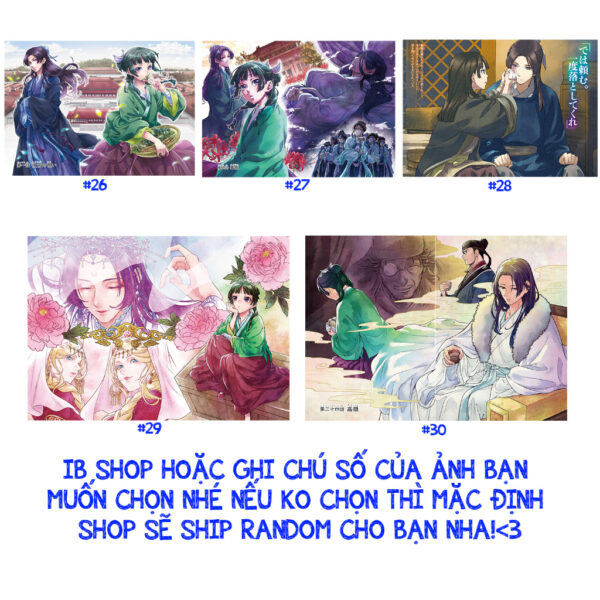 Khung Ảnh Treo Tường, Để Bàn 10x15, 13x18, A5, A4, A3 Mặt Mica Anime Manga Light Novel Dược sư Tự Sự - kèm chân