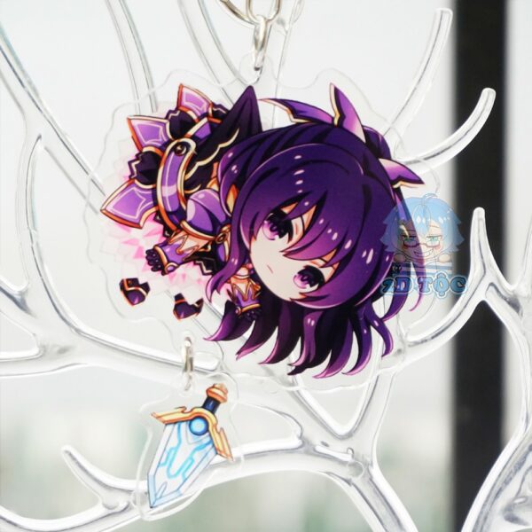 Móc Khóa Mica In 2 Mặt Sắc Nét cao cấp Anime Manga Light Novel Date A Live (Tokisaki Kurumi, Kotori,....)