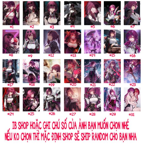 shopee-18492022622-2 Khung Ảnh Treo Tường, Để Bàn 10x15, 13x18, A5, A4, A3 Mặt Mica KAFKA Game Honkai: Star Rail (1)- kèm chân đế/Đinh 3 chân
