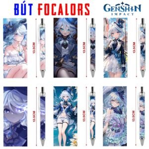 Bút viết In hình Focalors (Furina) Game Genshin Impact- Hình in sắc nét - Bút Gel ngòi 0.5mm by 2D Tộc Shop