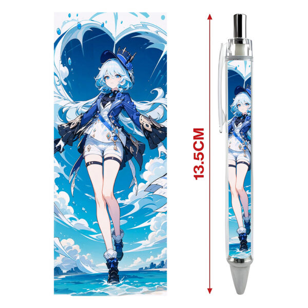 Bút viết In hình Focalors (Furina) Game Genshin Impact- Hình in sắc nét - Bút Gel ngòi 0.5mm by 2D Tộc Shop