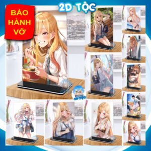 Khung ảnh Mica trong suốt Kích thước A4,A5 In hình Kitagawa Marin (1) Anime Manga My Dress-Up Darling đế lùa màu đen