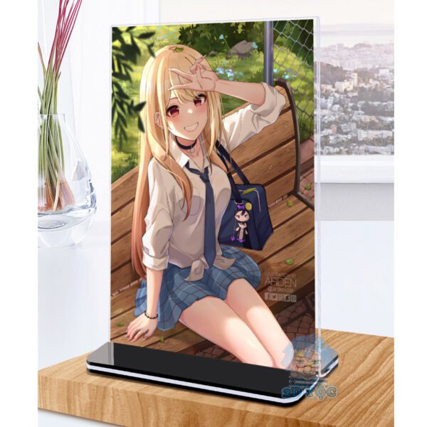 Khung ảnh Mica trong suốt Kích thước A4,A5 In hình Kitagawa Marin (1) Anime Manga My Dress-Up Darling đế lùa màu đen