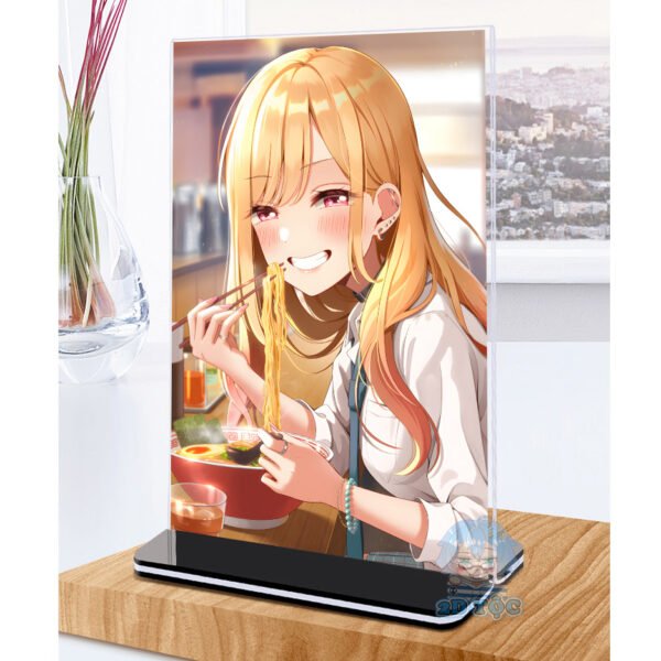 Khung ảnh Mica trong suốt Kích thước A4,A5 In hình Kitagawa Marin (1) Anime Manga My Dress-Up Darling đế lùa màu đen