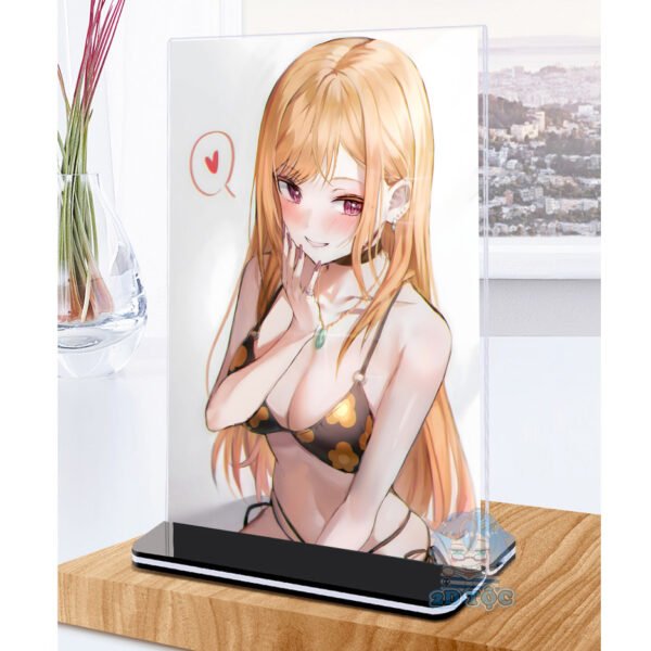 Khung ảnh Mica trong suốt Kích thước A4,A5 In hình Kitagawa Marin (1) Anime Manga My Dress-Up Darling đế lùa màu đen