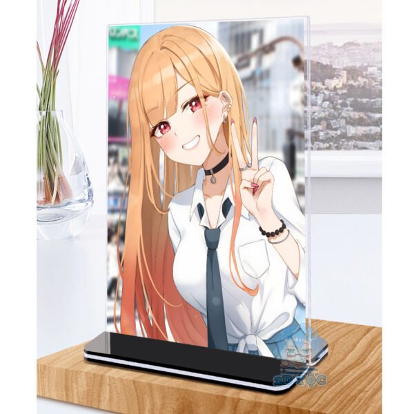 Khung ảnh Mica trong suốt Kích thước A4,A5 In hình Kitagawa Marin (1) Anime Manga My Dress-Up Darling đế lùa màu đen